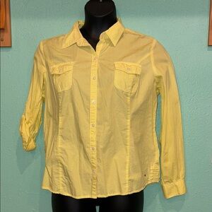 Tommy Hilfiger Yellow Button-Up Shirt.  XL. Great condition